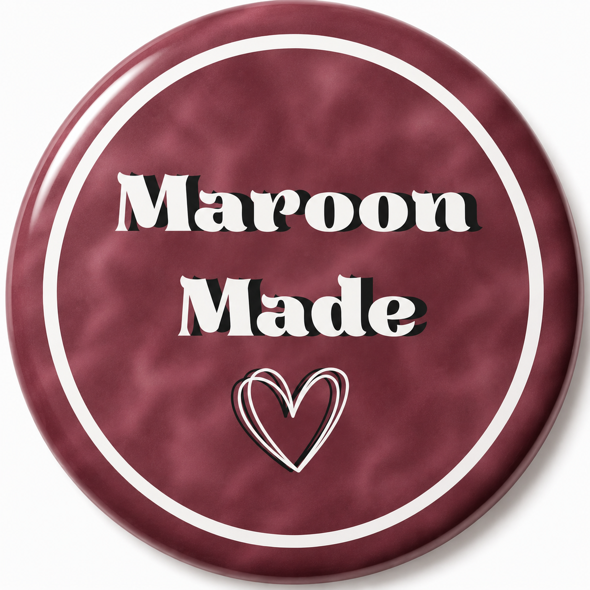 Maroon Made Button